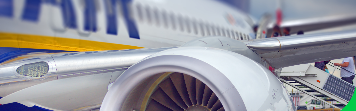Parte de un avión de Ryanair